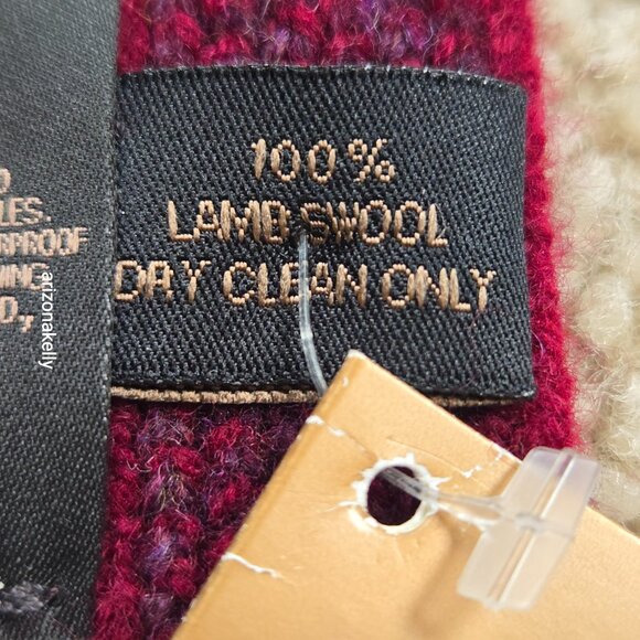 NWT Barbour Lambswool Knit Stripe Pink Purple - Picture 9 of 11